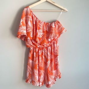 Pink Lily Palm Romper
